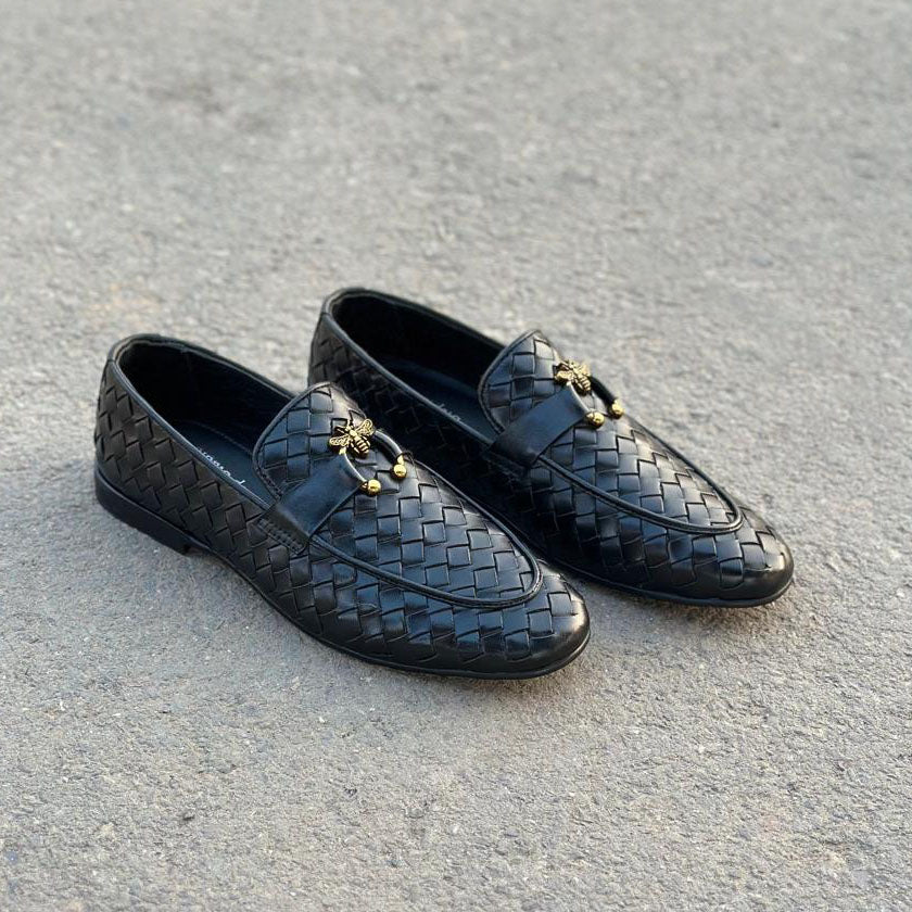 Elegant Cortro Black Formal & Casual Leather Shoes