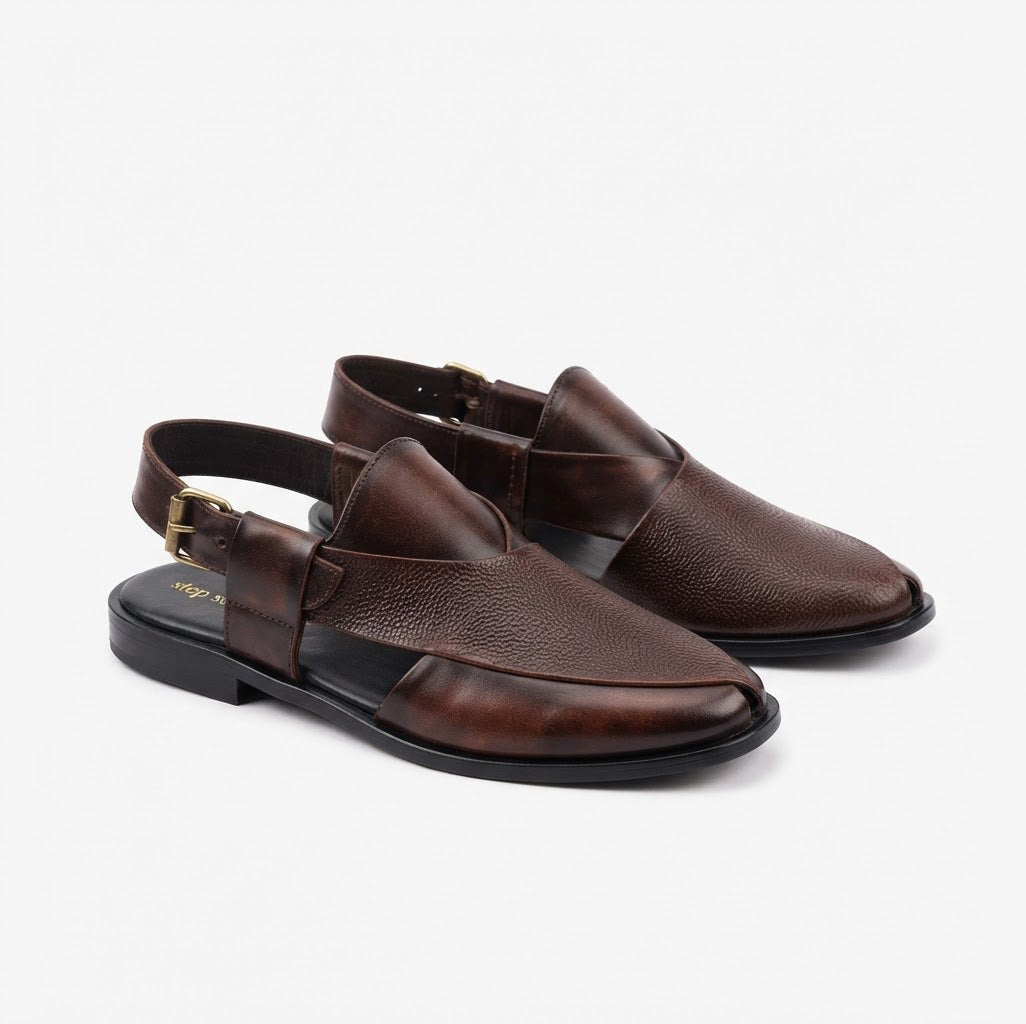 Step Pure Leather Agri Brown-2672