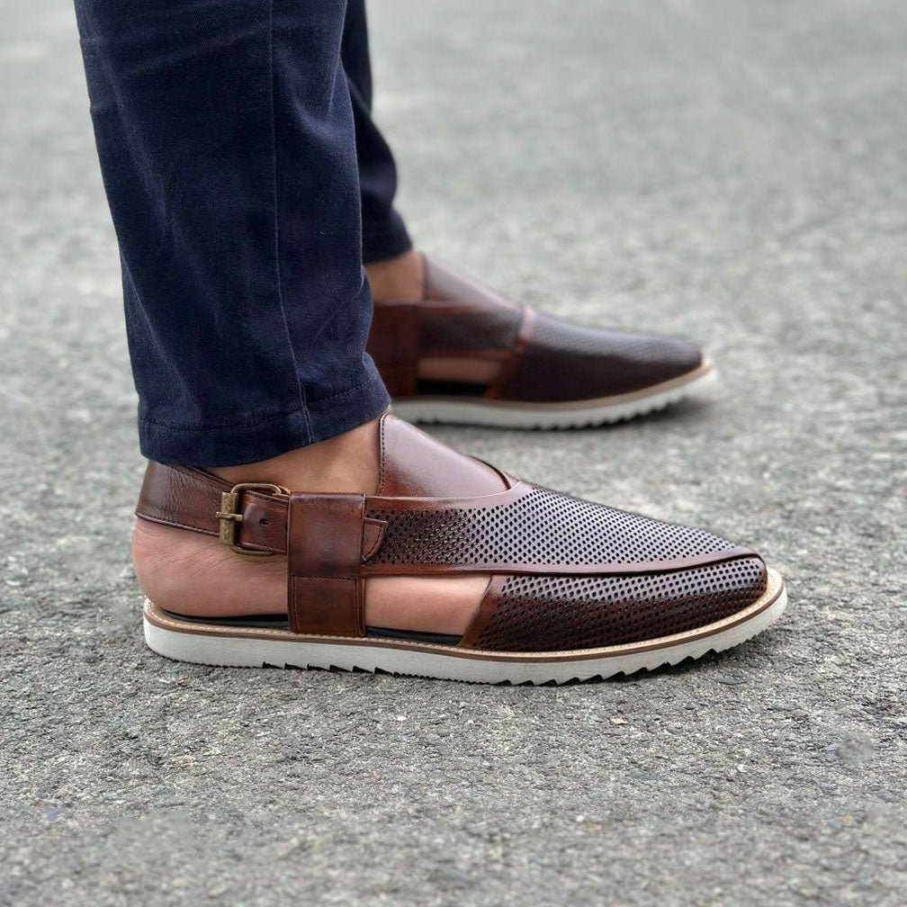 Step Pure Leather Frent Brown SS-2642