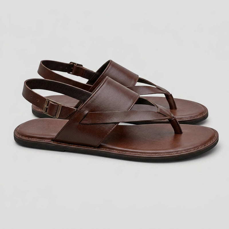 The Round Toe Leather Sandal SS-2100