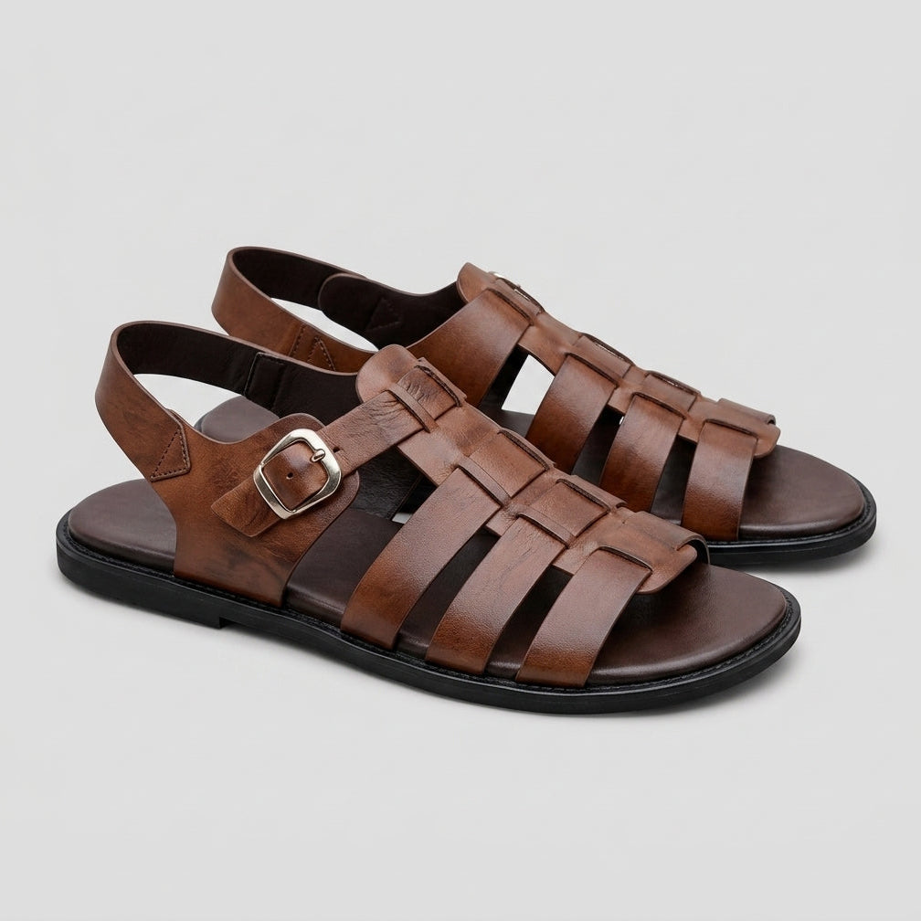 Hand made Classic Brown Sandal SS-2342