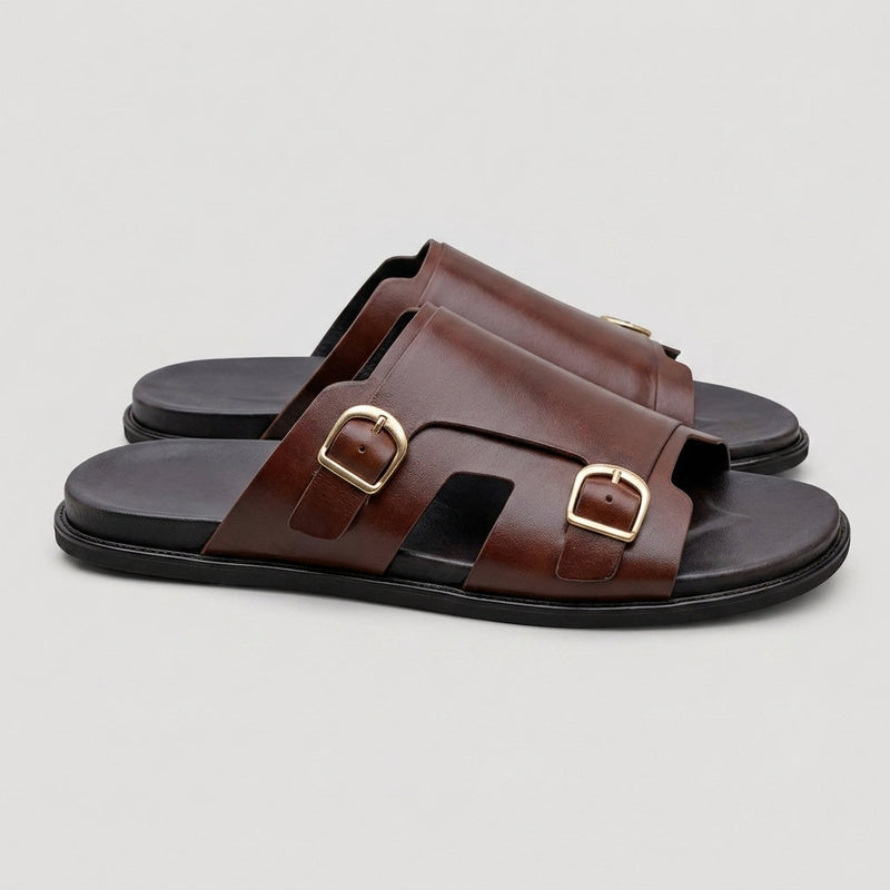 Step Leather Pretorn Monk Brown SS-2623