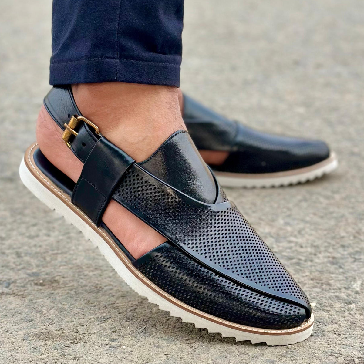 Step Pure Leather Frent Black - 2629
