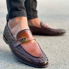 Pure Leather Regez Brown Shoes