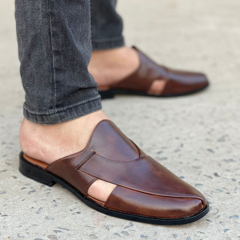 The Vintage Leather Mule SS-172 Brown Secondary image