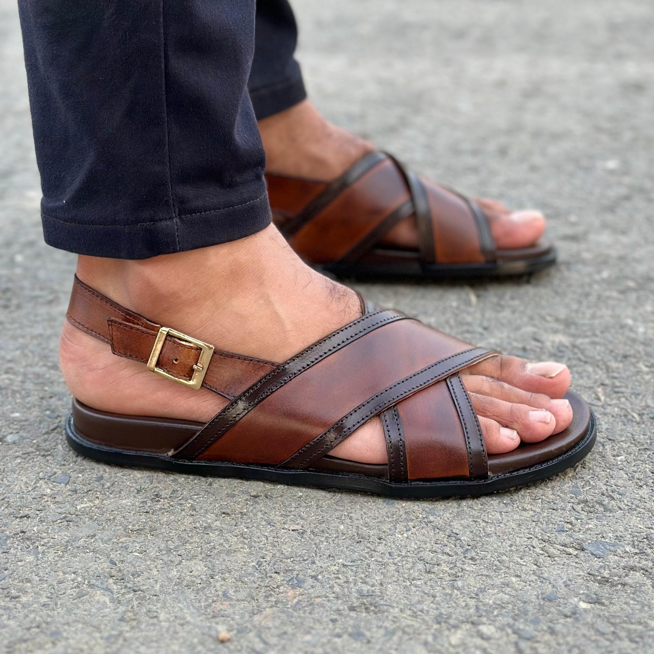 Step Pure Leather AMRELD BROWN SS- 2616