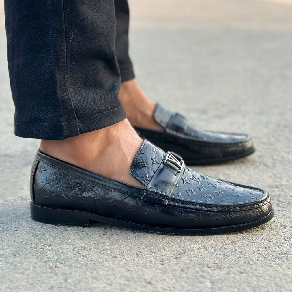 Step Pure Leather Buckman Black SS-2714