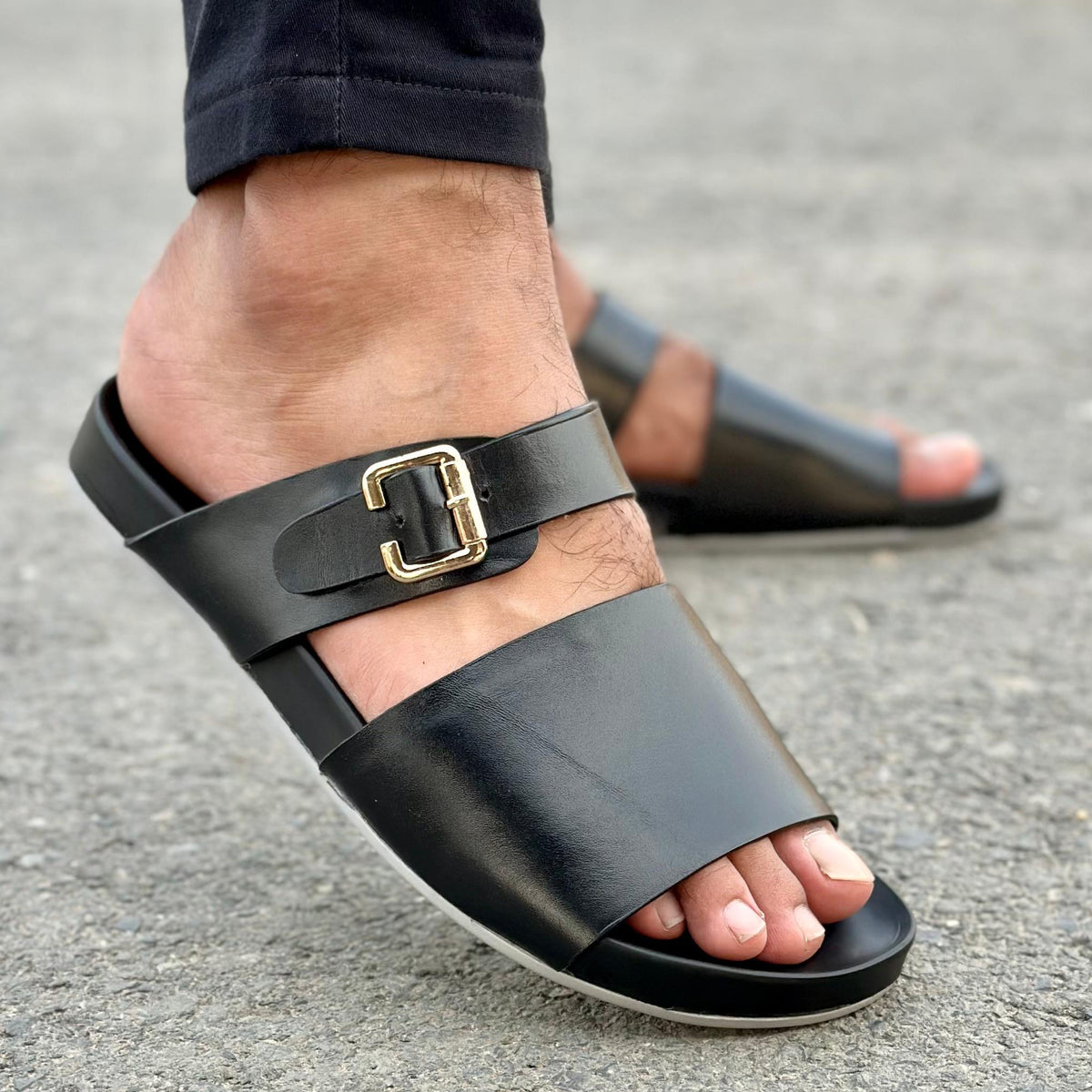 Step Pure Leather Briksto Black SS-2617