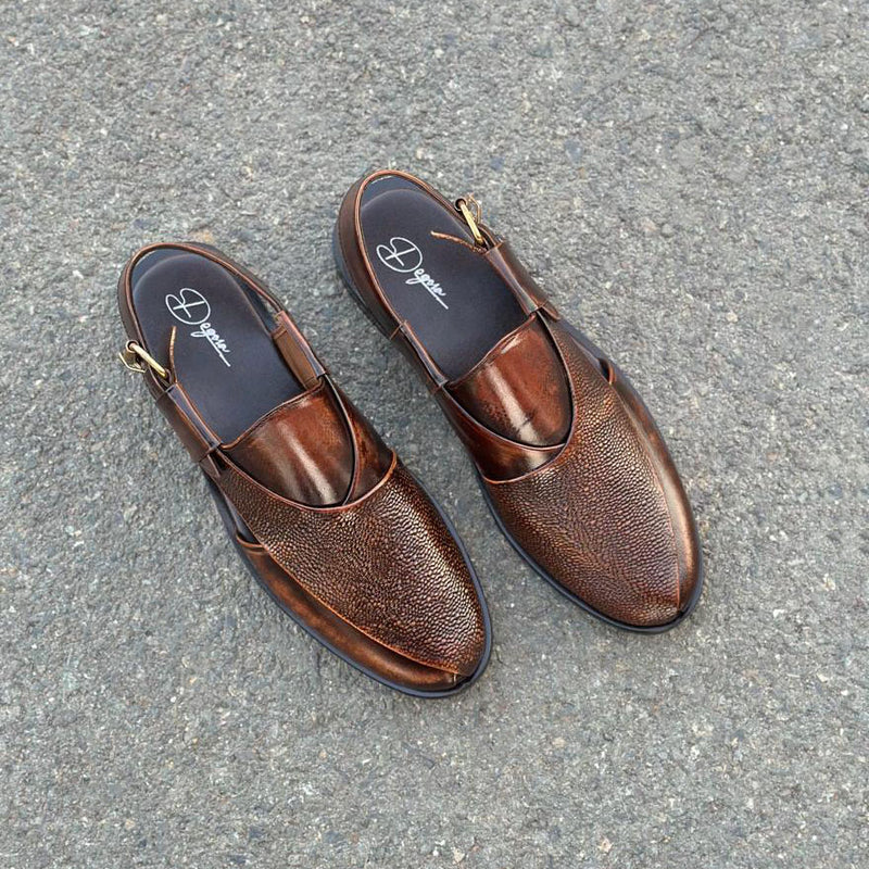 Step Pure Leather Agri Brown-2672