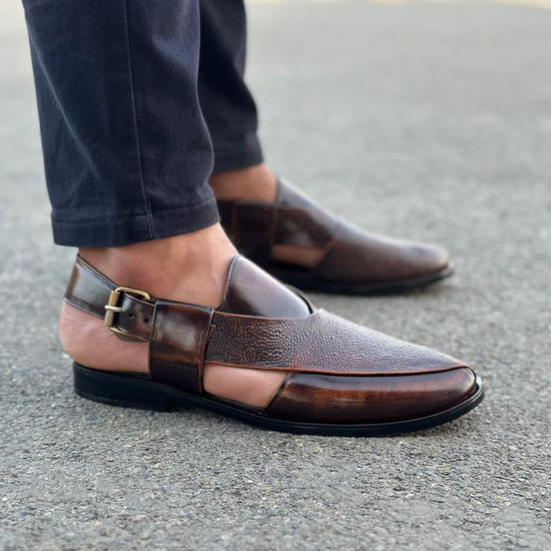 Step Pure Leather Agri Brown-2672