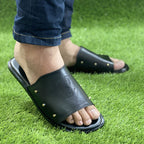 The Italian Black Leather Chappal